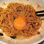 麺処はるにれ - 混ぜろとは言われていないが、習性で混ぜてしまった。