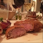 RISTORANTE STELLA - LUNAコースのメイン、ミラノ風コトレッタ。さっぱりしていて食べやすく美味しいお肉です。