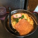 めん処 なにわ家 - けいらんうどん450円&きつね70円