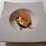 RISTORANTE STELLA - ドルチェ：マントヴァ風かぼちゃのパンナコッタ アマレッティーを添えて 赤ワインのソースと供に