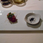 RISTORANTE STELLA - 前菜①：鴨胸肉のタルタル パプリカとケッパーのコンディード