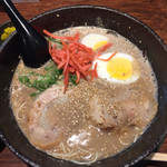 博多とんこつ 天神旗 - 老塩とんこつ玉子トッピングd(^_^o) やっぱり安定の美味さ！*\(^o^)/*