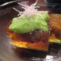 いし橋 - 先付けは、焼きなすのゼリー寄せ