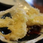 手打そば千花庵 - 肴にイカ天を頂きました。