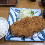 Tonkatsu Kinoya - 「ジャンボロースカツ定食」（1,340円）。満足した。