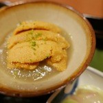 赤坂 きた福 - ウニと賀茂茄子のすり流し◎2015/9