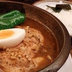 チキンスープカレー＋納豆