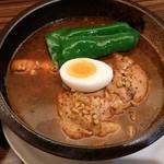 チキンスープカレー＋納豆
