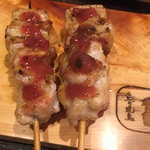 熊の焼鳥106 - ２０１５年９月２３日　名物『鶏刺し12種盛り』付き おまかせ10串コース3,700円(税抜)