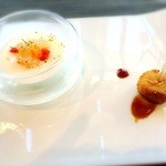 イグレック ベガ - アミューズ＊梨のブラマンジェ じゃがいもととうもろこしのクロケット