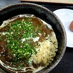 手打うどん くうかい - くうかい●ｶﾚｰうどん(小)&温泉卵
