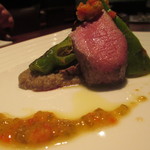 タクティー - ◇北海道産　蝦夷豚ヒレ肉のワラ焼き　万願寺唐辛子と茄子
      