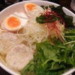 麺屋海神 - あら炊き塩らぁめん　豪華トッピング全部乗せ