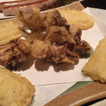 てげてげ - 舞茸ともろこしの天婦羅