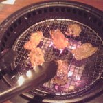 牛角 - 焼いています。