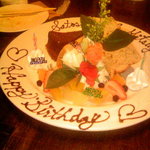 リブダイナー - サプライズのケーキ(*^‐^*)