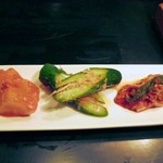 キムチ盛り合わせ。