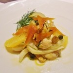 インカント - フィノッキオとつぶ貝のインサラータ＋ボッタルガ