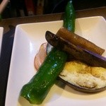 かがやき - 焼き野菜（シャドークイーン、宇陀金ごぼう、万願寺唐辛子、賀茂なす、うずまきビーツ）