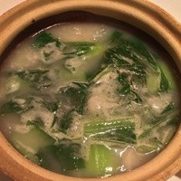 莉苑 - 里芋と青梗菜のスープ