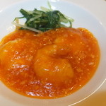四川料理 桃源郷 - 桃源郷四川満喫コース　８６４０円　海老のチリソース煮　【　２０１５年９月　】