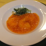 四川料理 桃源郷 - 桃源郷四川満喫コース　８６４０円　海老のチリソース煮　【　２０１５年９月　】