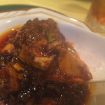 四川料理 桃源郷 - 桃源郷四川満喫コース　８６４０円　激辛対応　四川麻婆豆腐のアップ　【　２０１５年９月　】