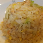 四川料理 桃源郷 - 桃源郷四川満喫コース　８６４０円　鮭チャーハンのアップ　【　２０１５年９月　】