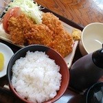 薮そば - チキンカツ定食