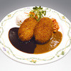 プチ グリル マルヨシ - 料理写真:自家製シナモンコロッケ　Wソース