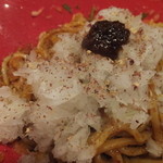 油や - 刻み玉ねぎ＋花山椒＋唐辛子