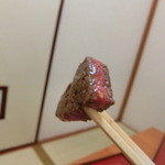 Guravu Washitsu - ステーキ御膳・松は「特選和牛肉」。柔らかいお肉！！！良い焼き加減！