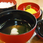 なべや別館 - ご飯にお吸い物