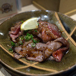 コレが今日イチ。「極上鹿児島黒毛和牛握り」。肉まみれ握りです。