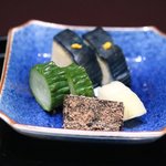 Kyouto Kicchou - 香の物：水茄子とキュウリ、わかめ