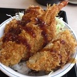 Katsuya - 「海老・ヒレ・メンチソースカツ丼　（￥６３７）」
