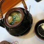 割烹あべ - 松茸　三つ葉　鶏　鱧　海老真蒸