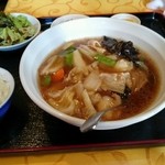 華龍飯店 - 後日頂いた広東麺定食