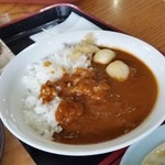 「ミニ田子にんにくビーフカレー (400円)」　牛さんもニンニク食べて育ってます