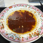 餃子の王将 富里店 - 残った油が半端ない