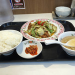 餃子の王将 富里店 - 回鍋肉のごはんセット