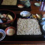 蕎麦家　久庵 - 数量限定　石城山膳　冷たい蕎麦で