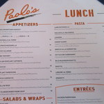 Paolo's - ランチメニューはディナーより割安