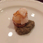 f - 自家製ポテチｗ　海老サンド、茄子ペースト