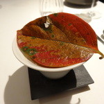 Vel  ROsier - 1509_VelROsier_前菜_松茸とウニの蘭王茶わん蒸し(鶏油かけ) 秋を感じます