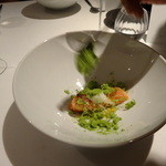 Vel  ROsier - 1509_VelROsier_前菜_サーモン燻製レタスシャーベット 目の前でふりかけてくれます