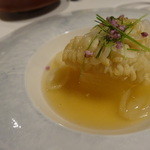 Vel  ROsier - 1509_VelROsier_メイン_鱧米フリット冬瓜中華スープ(完成)