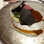 Vel  ROsier - 1509_VelROsier_メイン 黒毛和牛ラムシン赤ワイン豆板醤とジャガイモソース