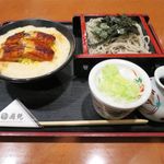 ごまそば 遊鶴 - うなとろ丼セット（980円）