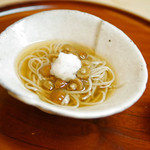 松川 - 【秋】秋らしくなめこをあしらった自家製手打ち蕎麦（2015.09.26）